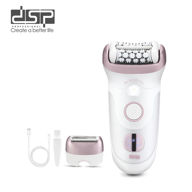 ماكينة إزالة الشعر للسيدات DSP 70575 – 2 في 1 قابلة للشحن مقاومة للماء IPX4