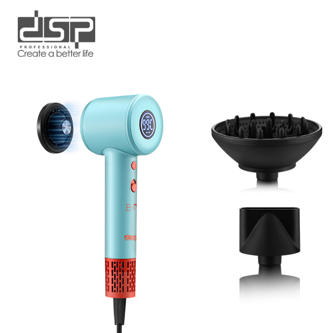 سيشوار شعر BLDC عالي السرعة 1600 وات – 110000 RPM – 4 حرارة وشاشة LED – DSP 30969 – صورة 2