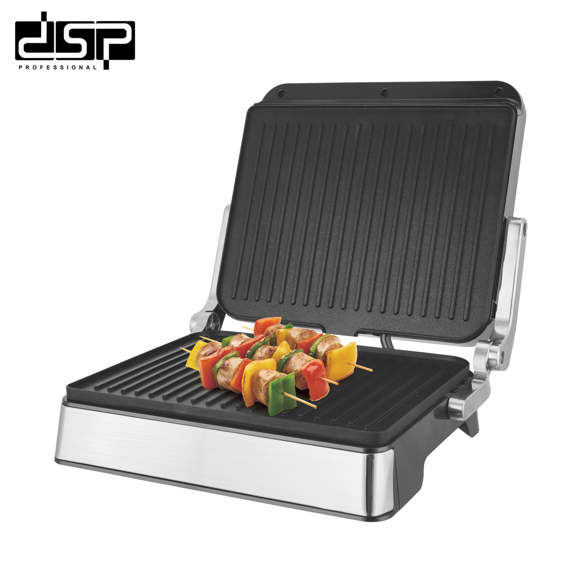 جريل كهربائي 1800 وات – فتح 90° – ألواح Non-stick – DSP KB1106