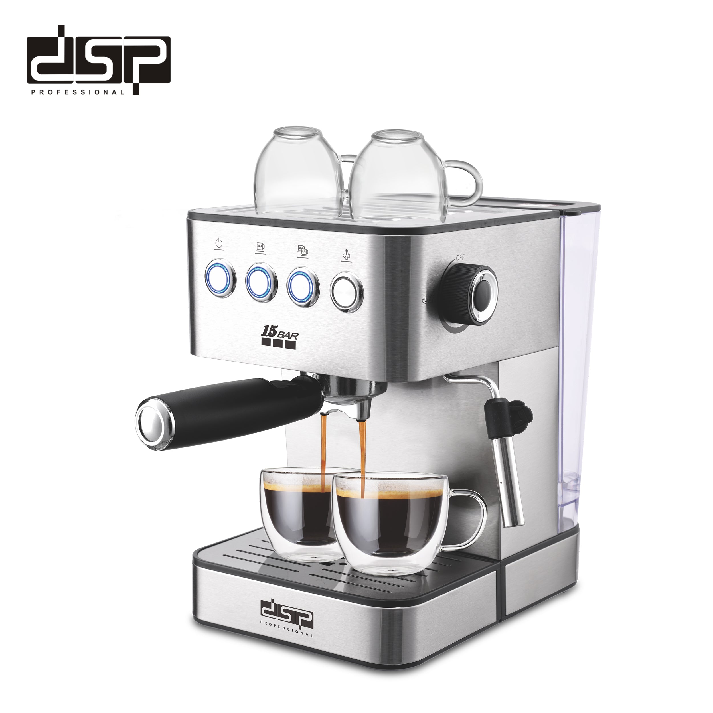 ماكينة إسبريسو 15 بار أوتوماتيك – 850 وات – DSP KA3090