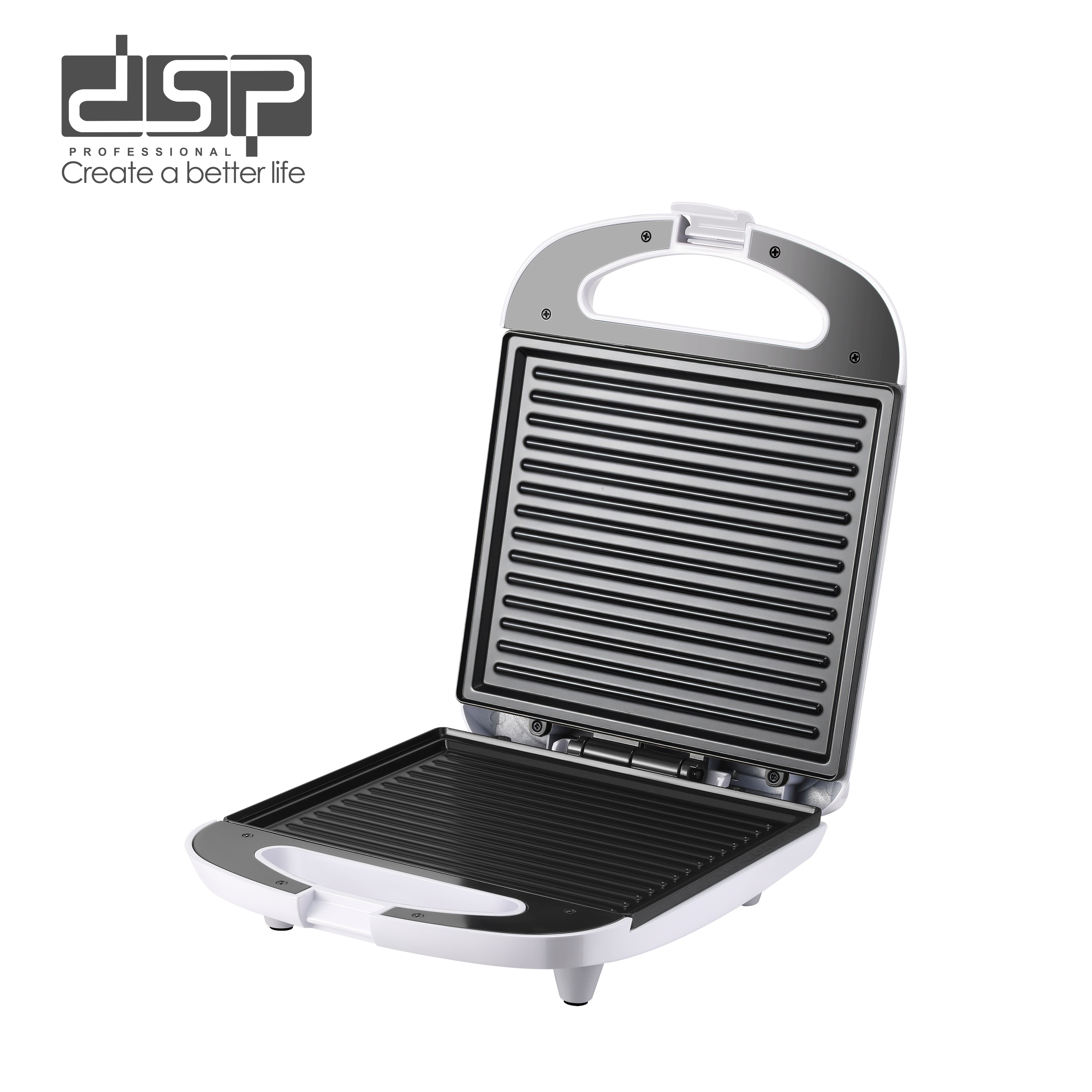 Sandwich Maker DSP KC1350 – 1200 Watts – Non-Stick Grill Plates – Stainless Steel