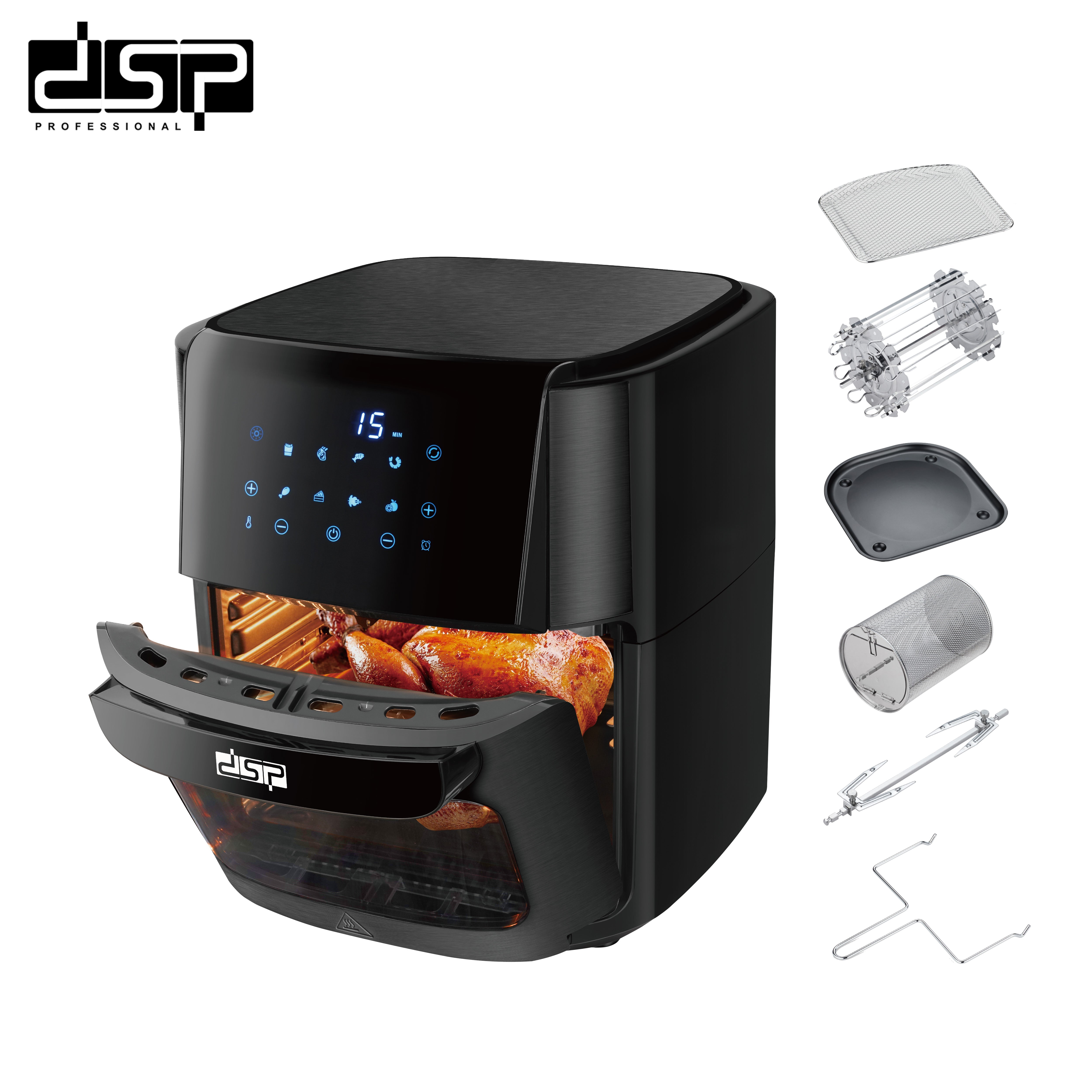 Digital Air Fryer DSP KB2179 – 1800 Watts with 12 Liters Capacity and Roasting and Fruit Drying