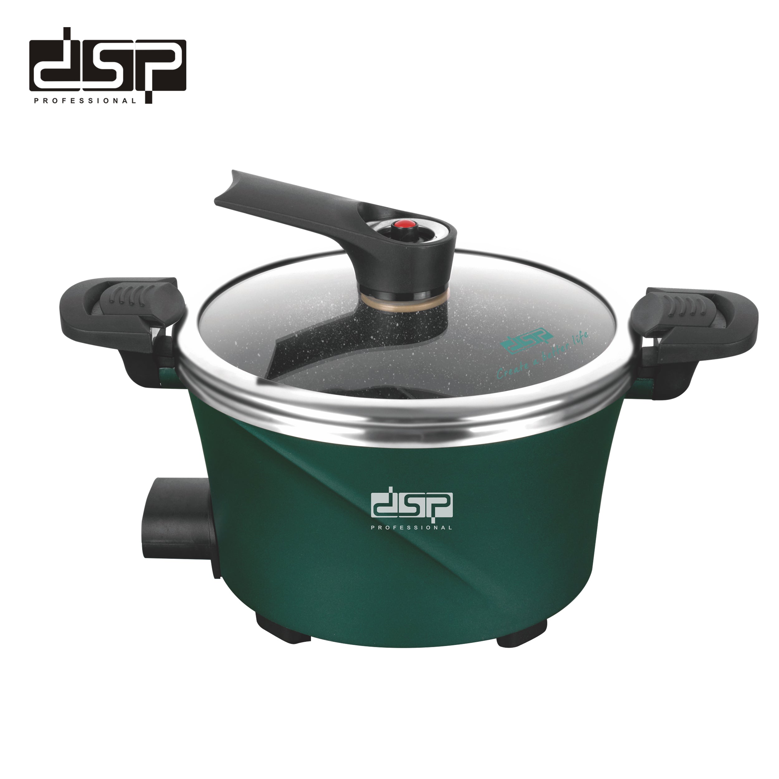 حلة ضغط كهربائية DSP KB5009 – 4.5 لتر – 1350 وات – قطر 24 سم