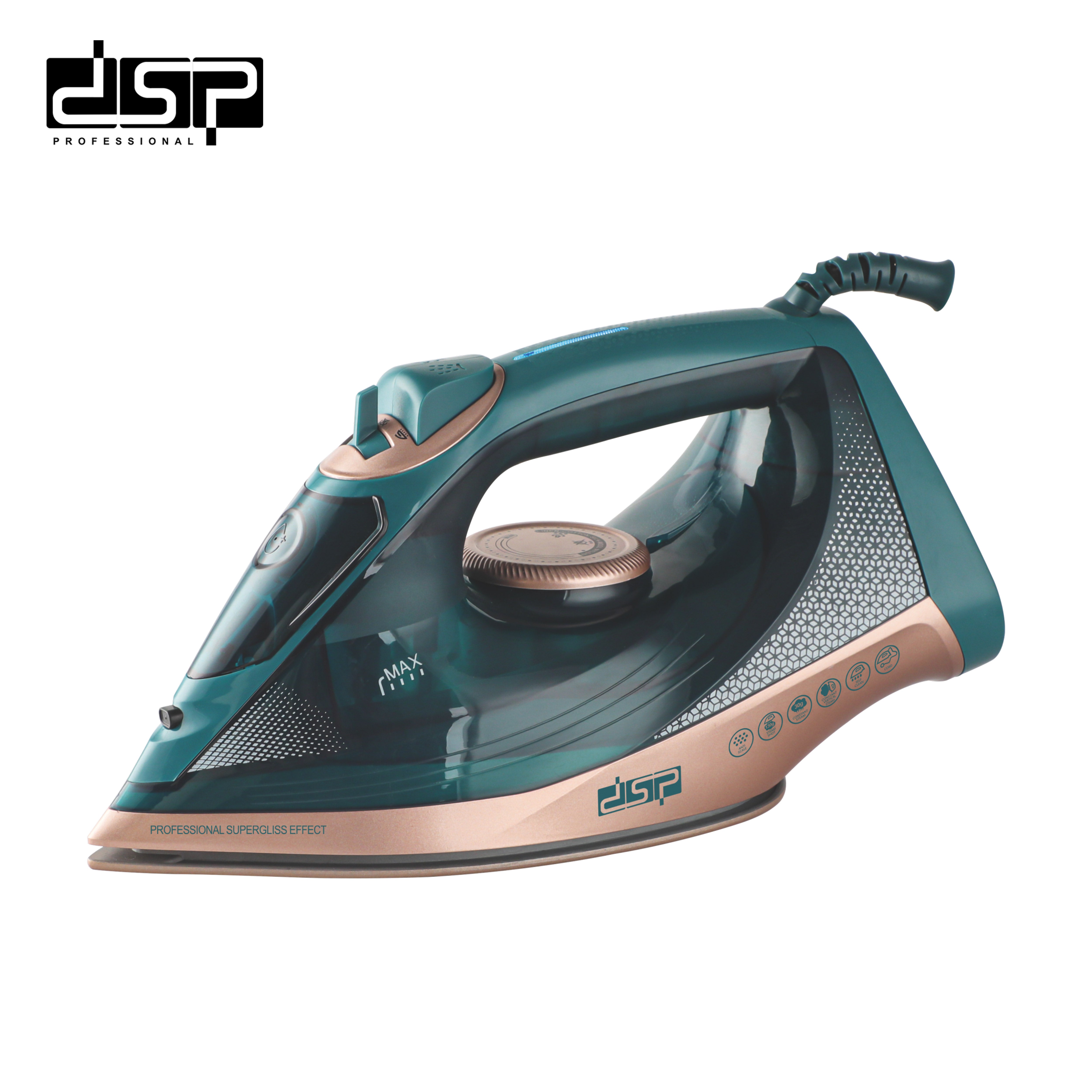 Steam Clothes Iron DSP KD1351 – 2200 Watts – Light Indicator and Large Capacity