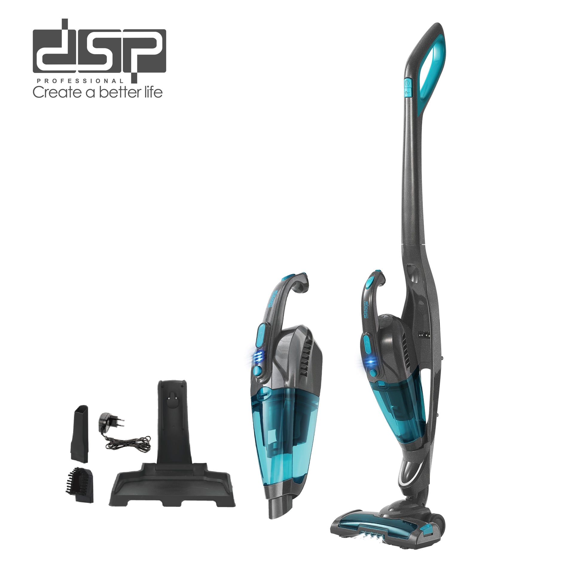 مكنسة لاسلكية 2 في 1 قابلة للفصل – DSP KD2048