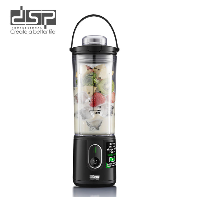 خلاط محمول DSP KJ2206 بقوة 110 وات – سعة 400 مل – 6 شفرات ستانلس ستيل – USB