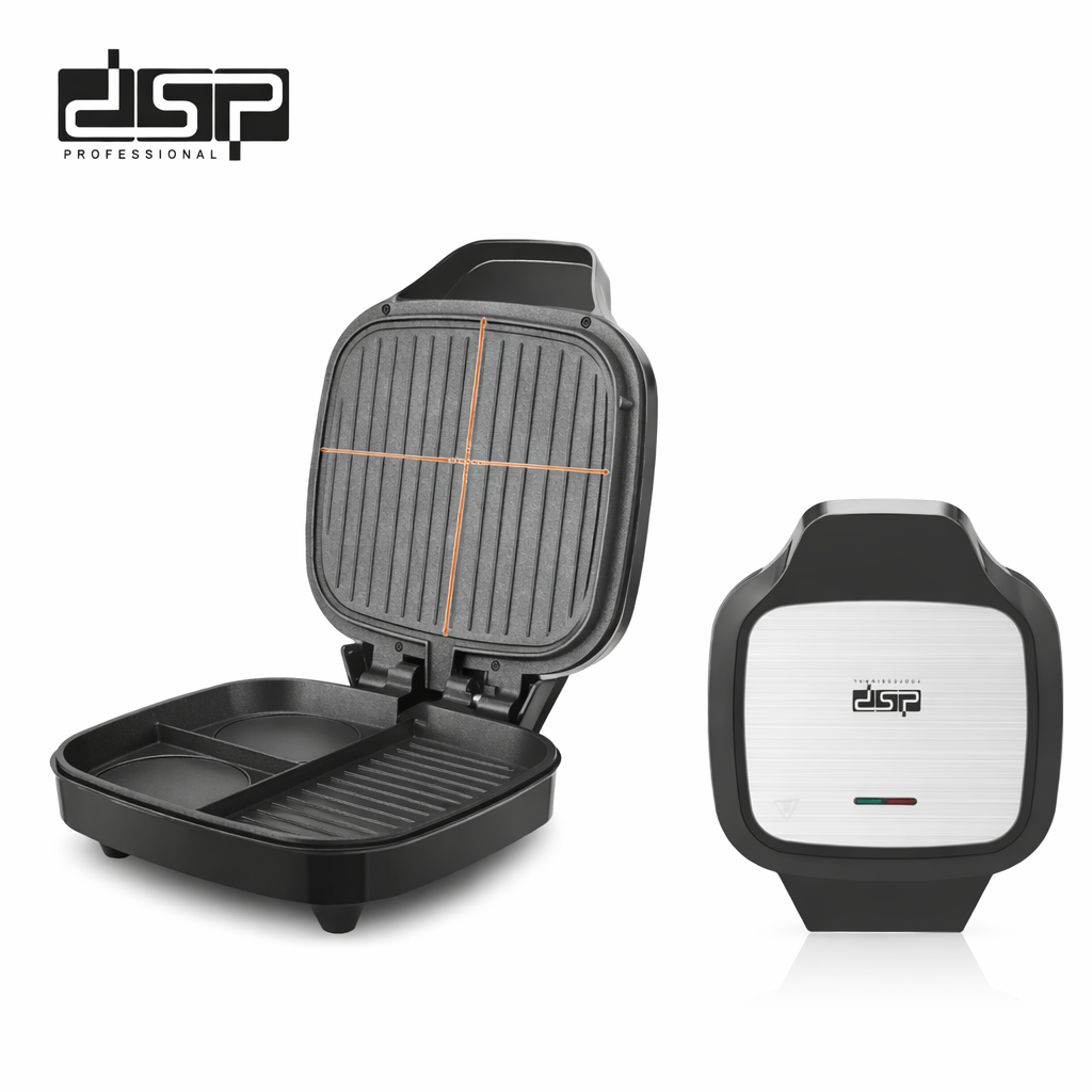 جهاز إفطار DSP KC1239 – 1200 وات – جريل مزدوج مع صينية متعددة الاستخدام