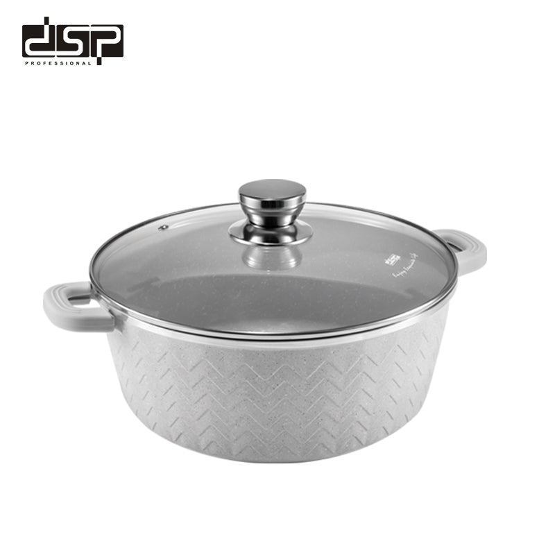 طقم حلل جرانيت غير لاصق DSP CA001-S01 Beige – 9 قطع – 4 حلل وطاسة تسبيك