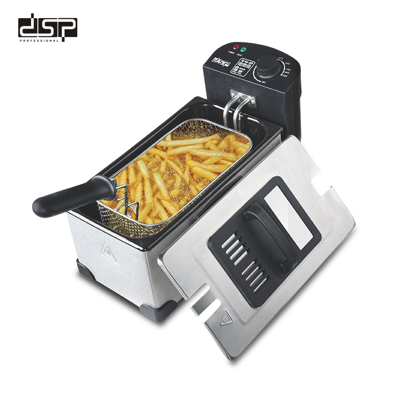 Electric Deep Fryer Adjustable Temp 3L Basket 2000W | KB2079 | DSP | Image 1