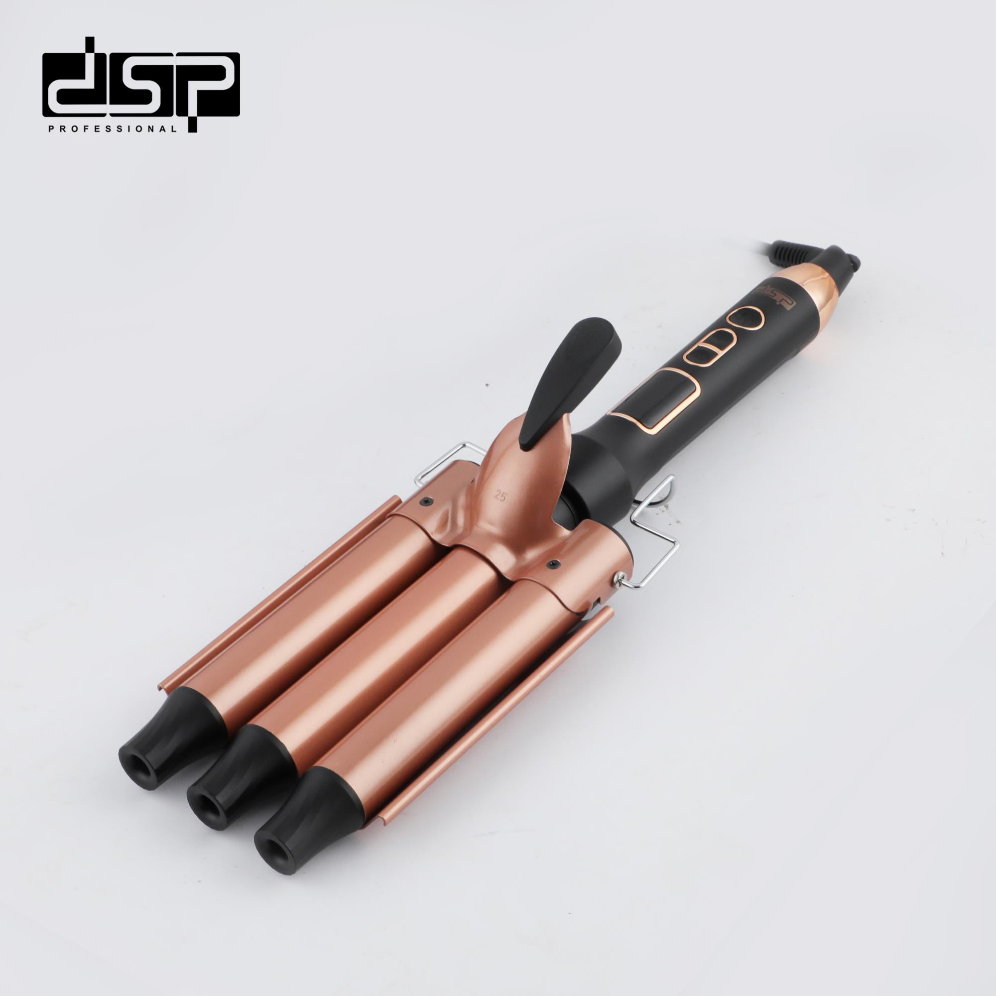 مكواة تجعيد ثلاثية DSP 20579 – 105 وات بأنابيب 25 مم و5 درجات حرارة