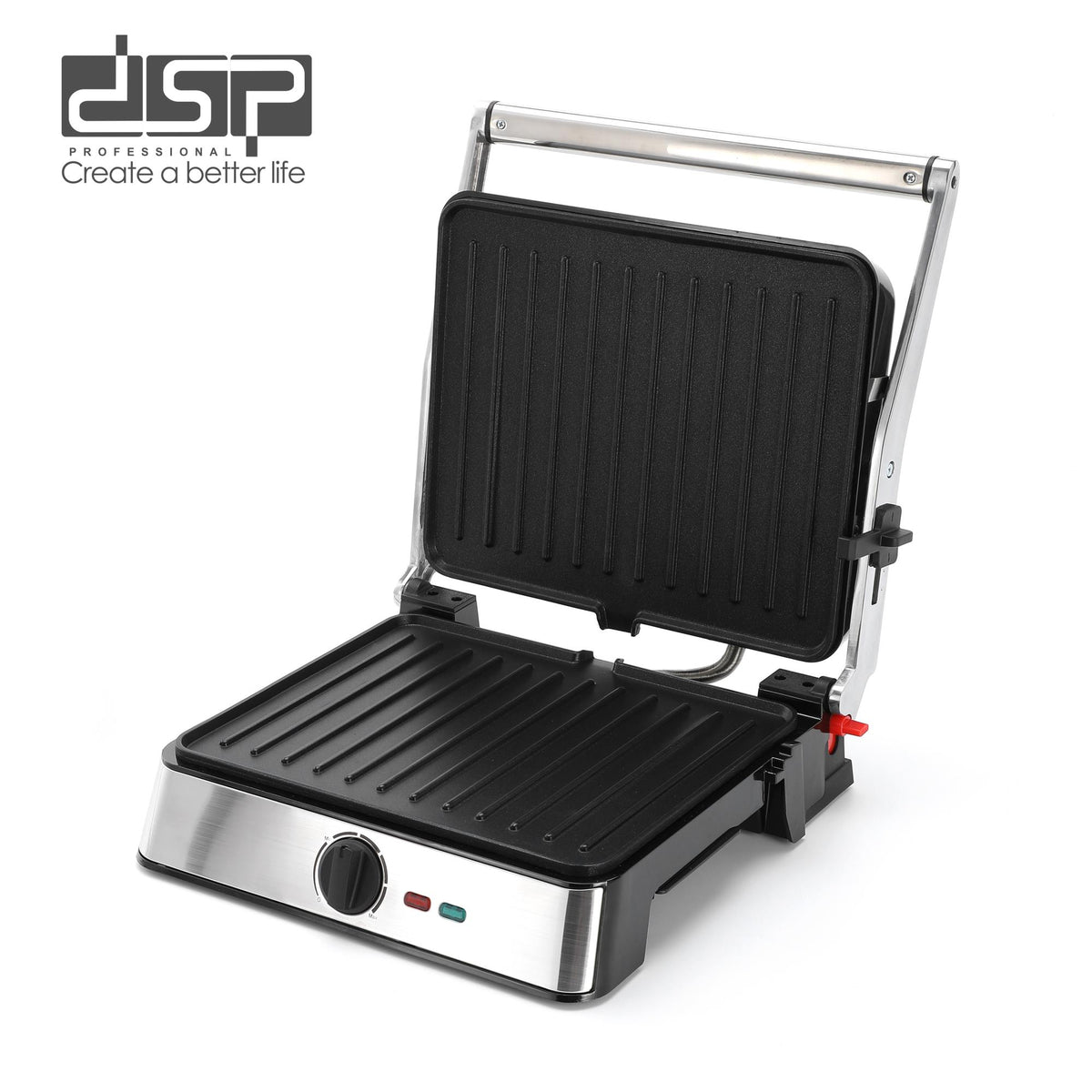 شواية كهربائية DSP KB1110 – 2200 وات بتحكم منفصل للصفيحتين وصينية تنقيط