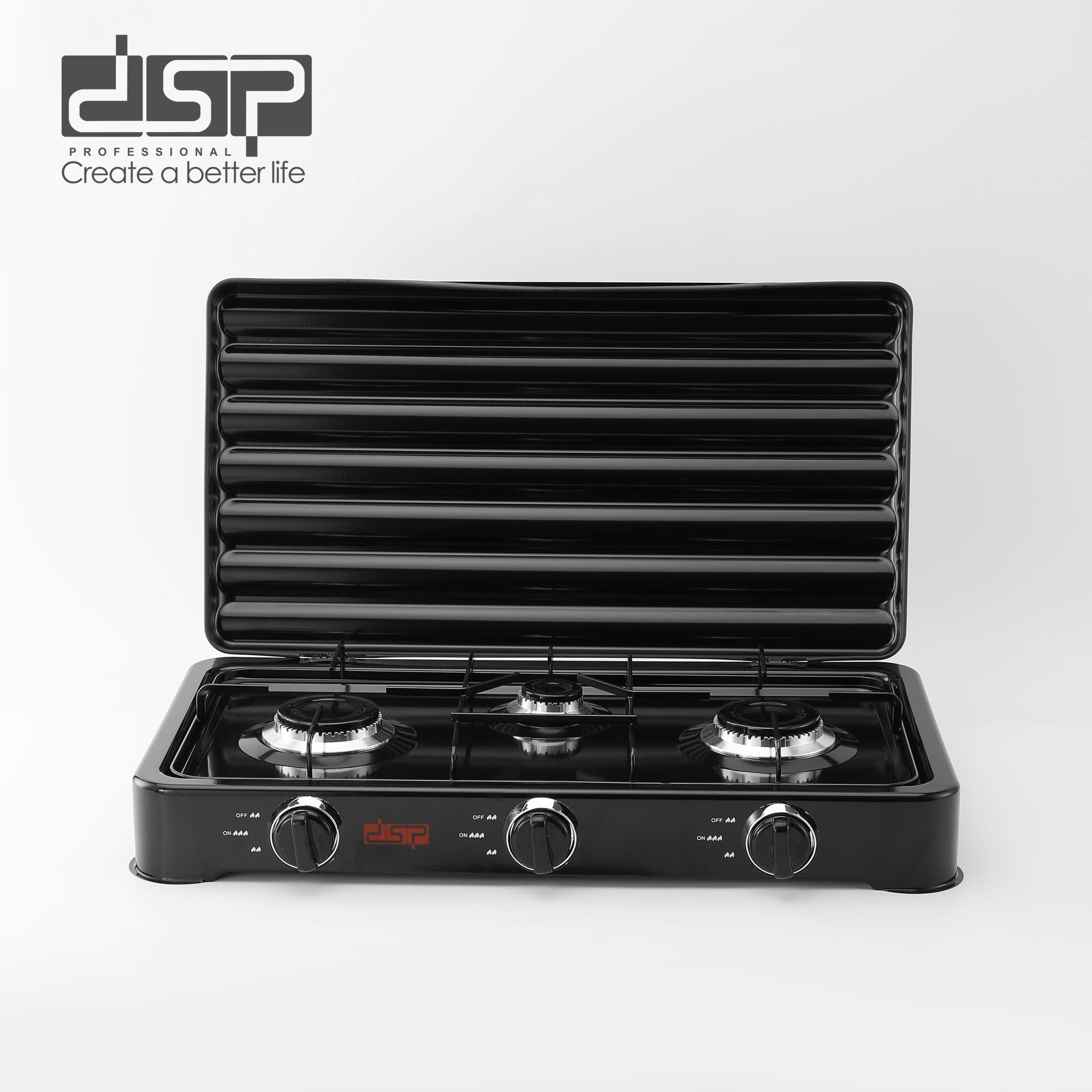 موقد غاز DSP KD5077 – 3 شعلات (2200W + 1000W + 2200W)