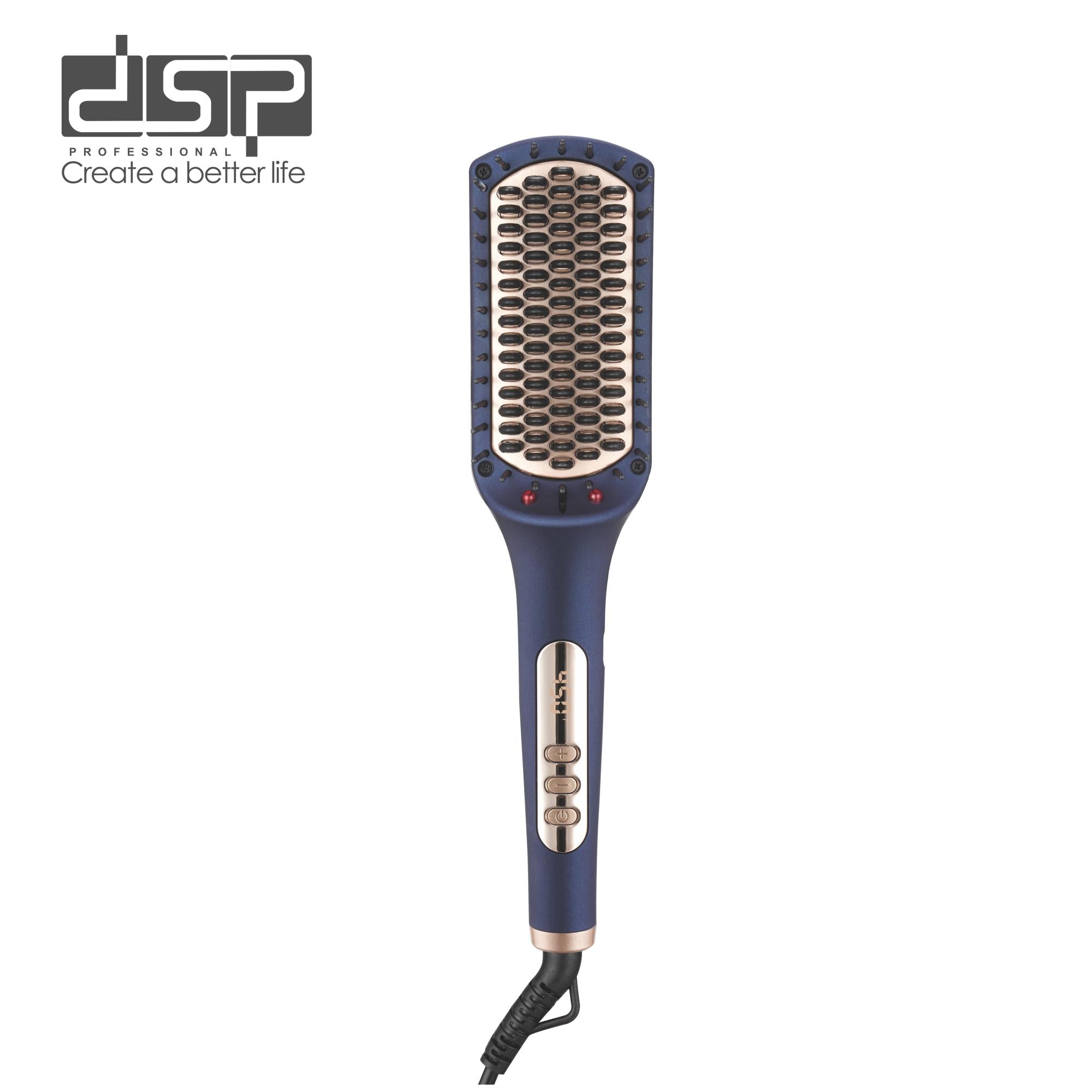 Professional Hair Straightening Brush with Ionic Technology – Heat 450 Fahrenheit – DSP 11009