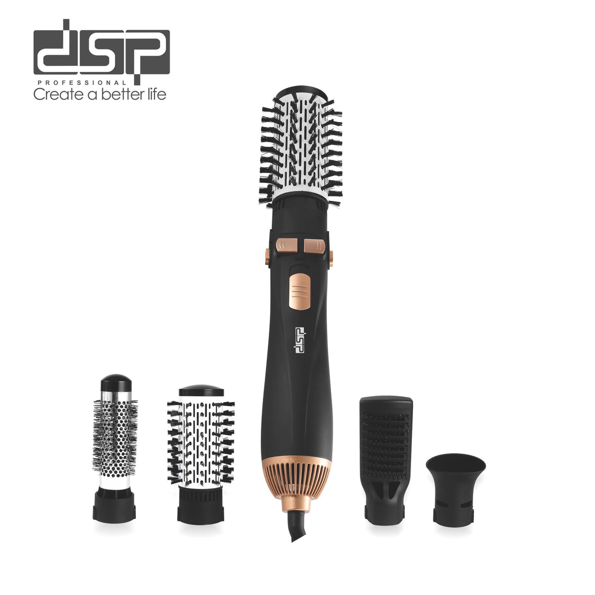 فرشاة هواء ساخن DSP 50001 – 4 في 1 بتدوير متحكم به