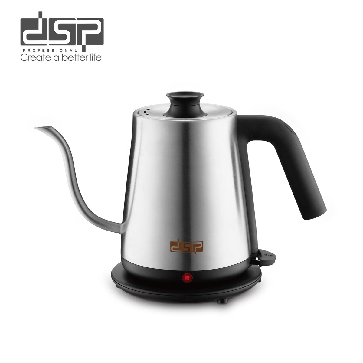 غلاية كهربائية ستانلس ستيل DSP KK1284 – سعة 0.8 لتر بفوهة منحنية للقهوة والشاي