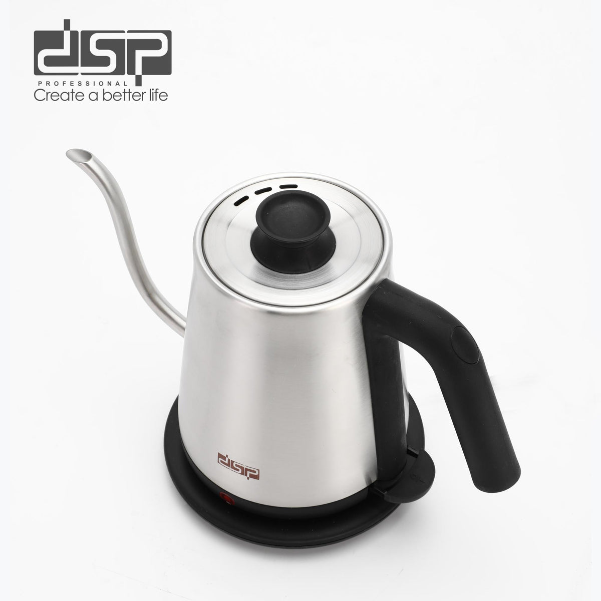 غلاية كهربائية ستانلس ستيل DSP KK1284 – سعة 0.8 لتر بفوهة منحنية للقهوة والشاي