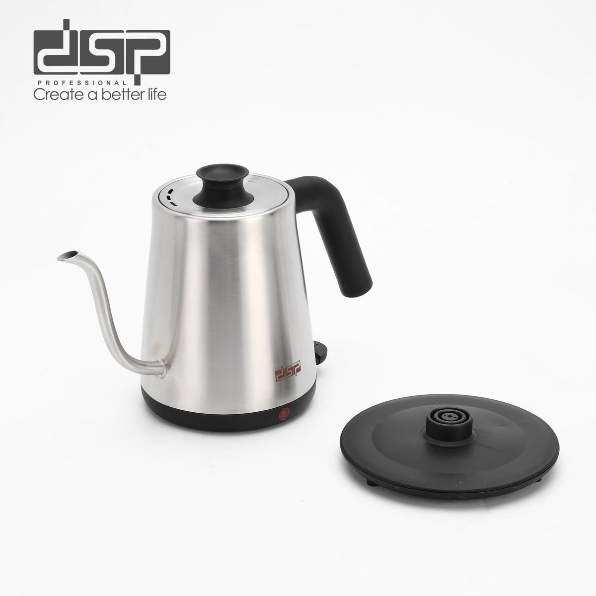 غلاية كهربائية ستانلس ستيل DSP KK1284 – سعة 0.8 لتر بفوهة منحنية للقهوة والشاي