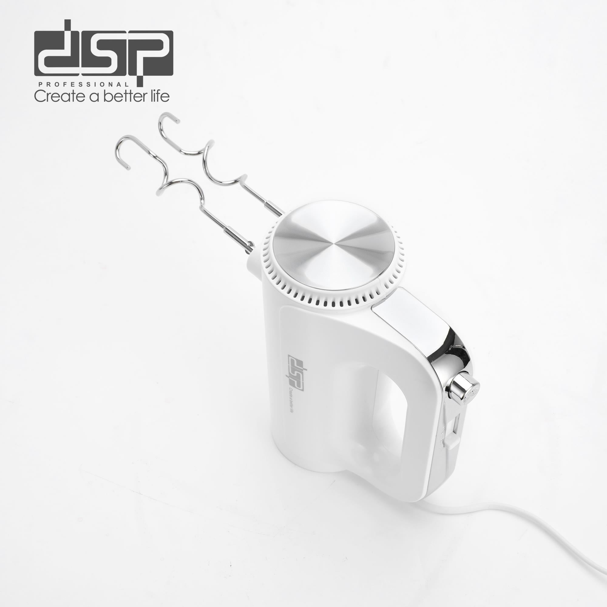 مضرب بيض كهربائي DSP KM2136 – 200 وات بـ 5 سرعات وزر إخراج للملحقات