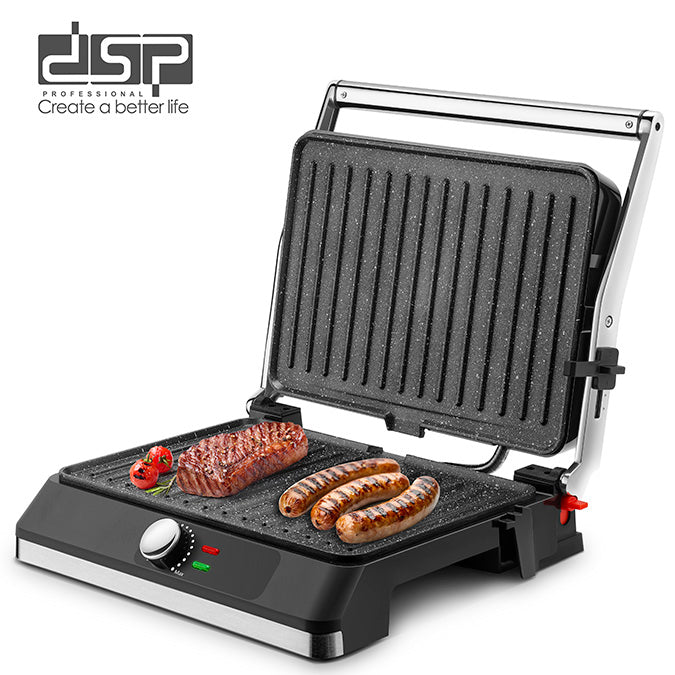 شواية كهربائية DSP KB1112 – 2200 وات بسطح 34×24 سم وصينية تنقيط