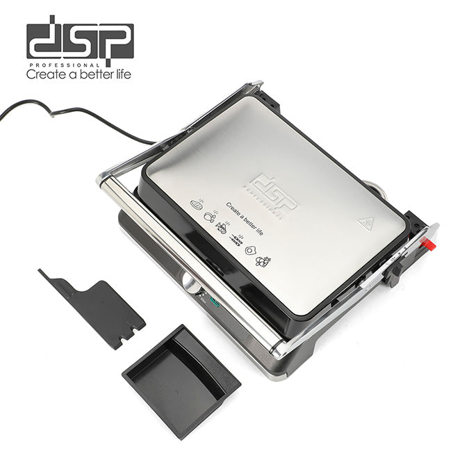 شواية كهربائية DSP KB1112 – 2200 وات بسطح 34×24 سم وصينية تنقيط