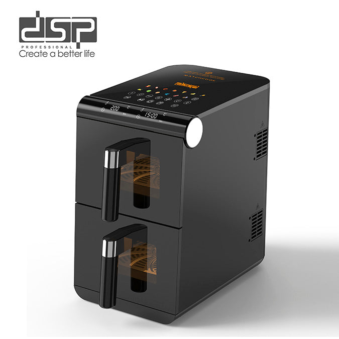 DSP Dual Air Fryer - 1700W - 12L (6+6) Capacity - Two Drawers - LED Display - Model KB2189