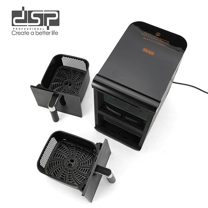 DSP Dual Air Fryer - 1700W - 12L (6+6) Capacity - Two Drawers - LED Display - Model KB2189