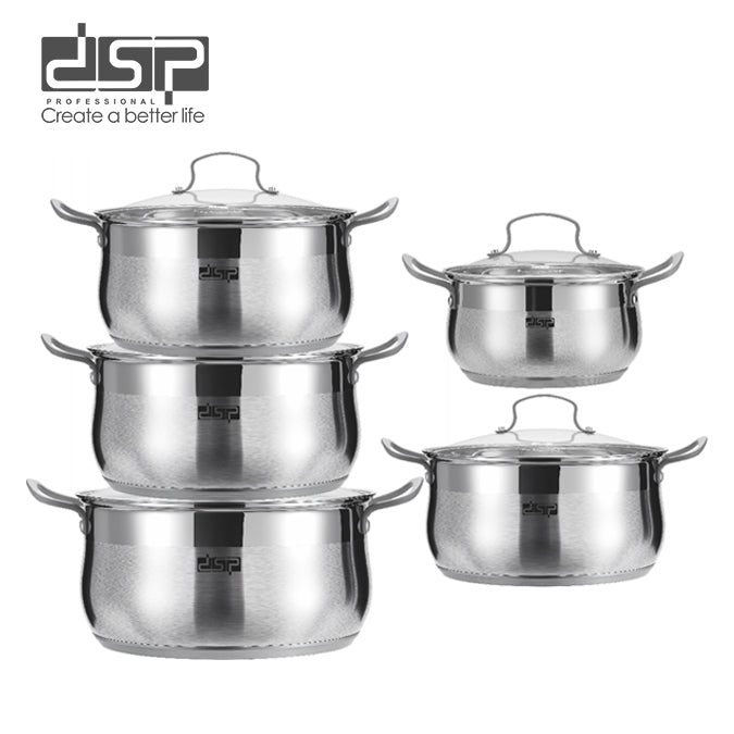 Stainless Steel Cookware Set 10-Piece Multi-Size | CS006-S02 | DSP | Image 1