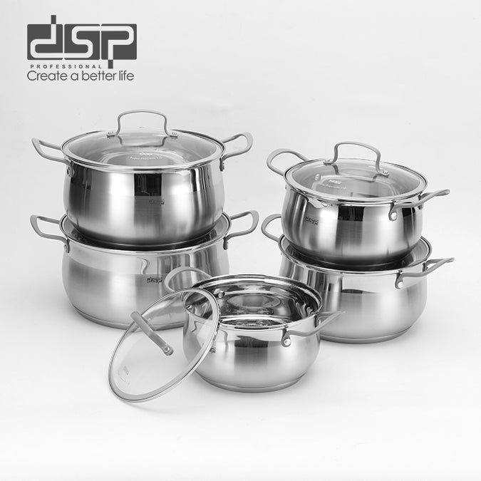 Stainless Steel Cookware Set 10-Piece Multi-Size | CS006-S02 | DSP | Image 4