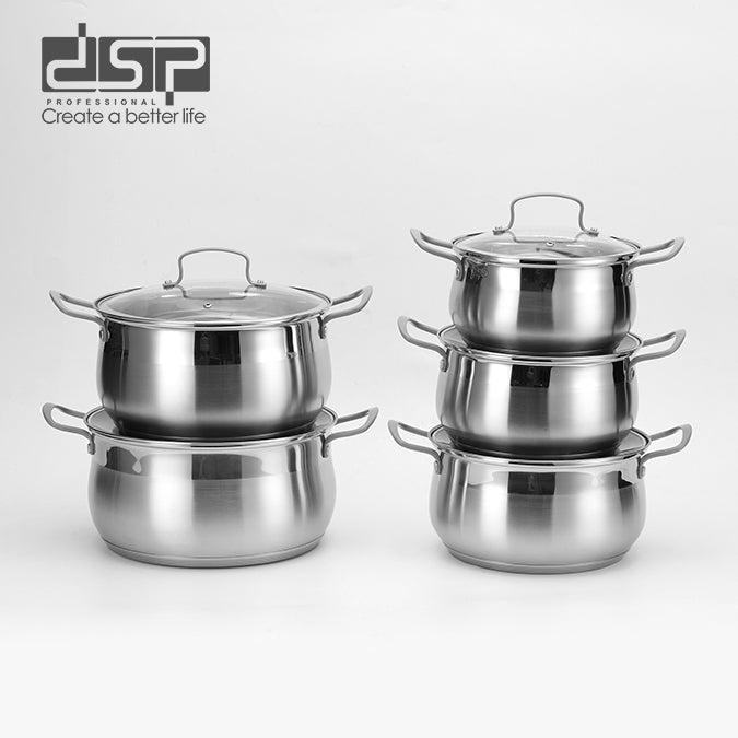 Stainless Steel Cookware Set 10-Piece Multi-Size | CS006-S02 | DSP | Image 5