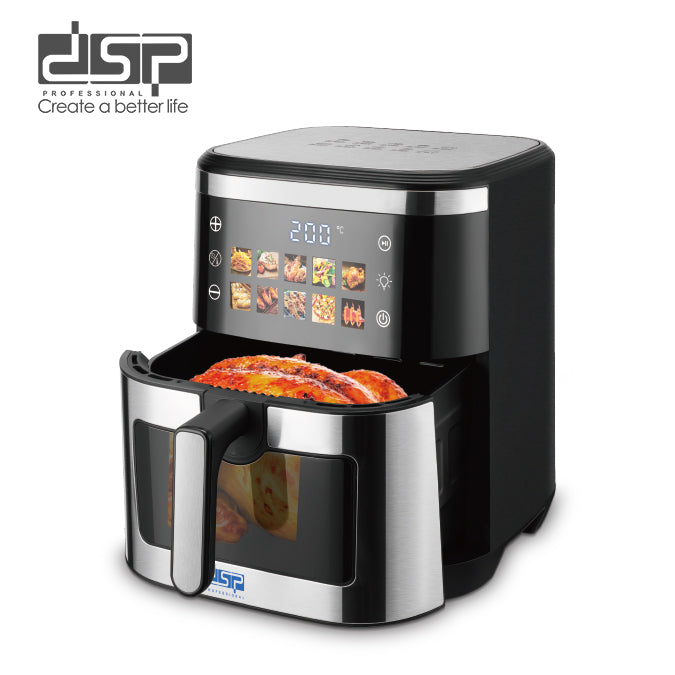 قلاية هوائية ديجيتال DSP KB2195 – سعة 10 لتر – 2100 وات – 10 برامج ذكية