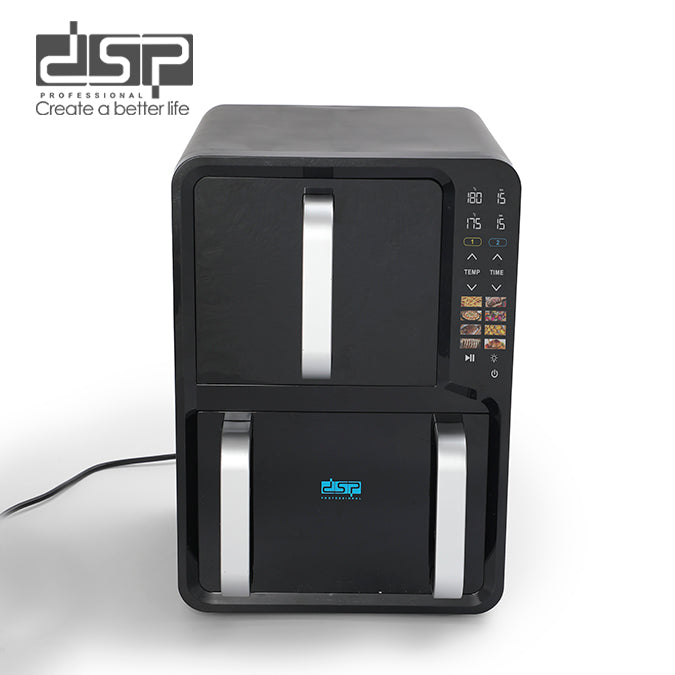 قلاية هوائية مزدوجة DSP – 1300W علوي + 1500W سفلي – سعة 12 لتر (5 + 7 لتر) – موديل KB2197
