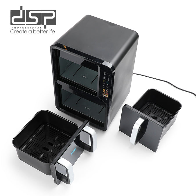 DSP Dual Air Fryer – 1300W Top + 1500W Bottom – 12L Capacity (5 + 7L) – Model KB2197