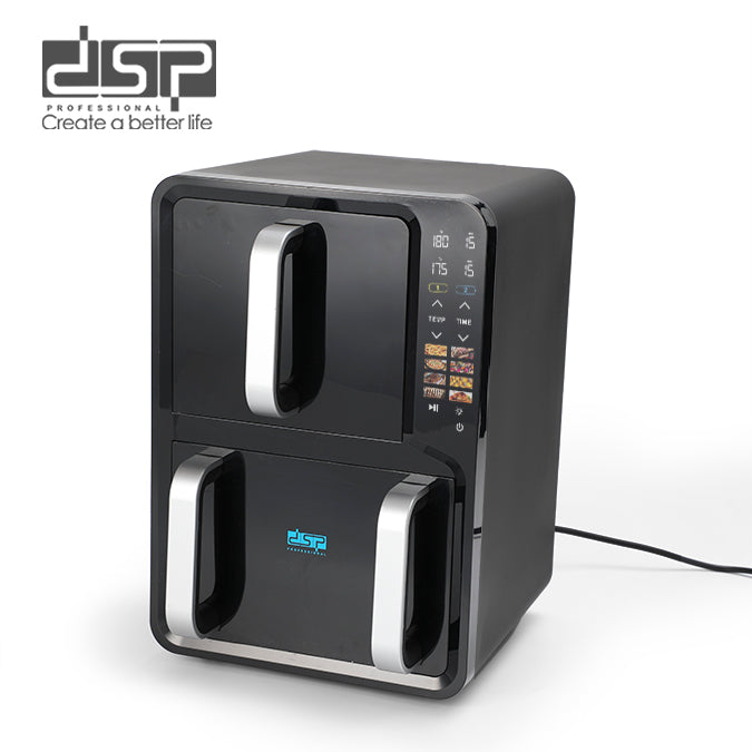 DSP Dual Air Fryer – 1300W Top + 1500W Bottom – 12L Capacity (5 + 7L) – Model KB2197