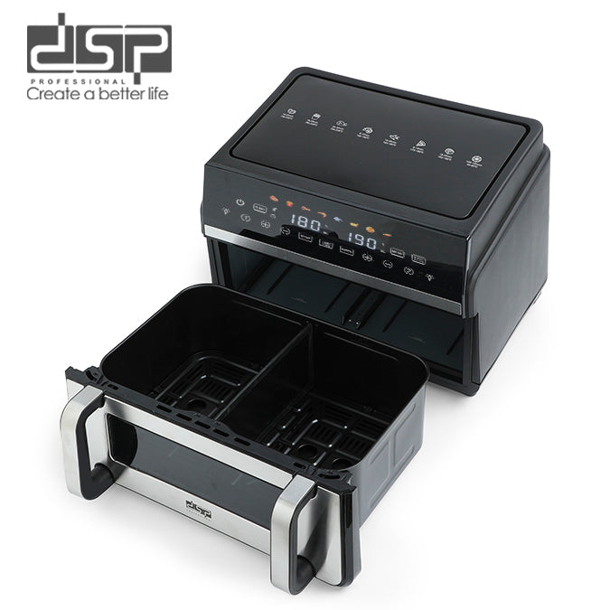 قلاية هوائية DSP – 2200 وات – سعة 11 لتر – درج مزدوج + فاصل – شاشة LED – موديل KB2200