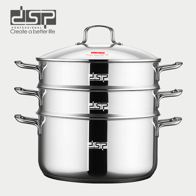 طقم طهي بالبخار ستانلس ستيل DSP CS008-32 – 32 سم – 4 قطع