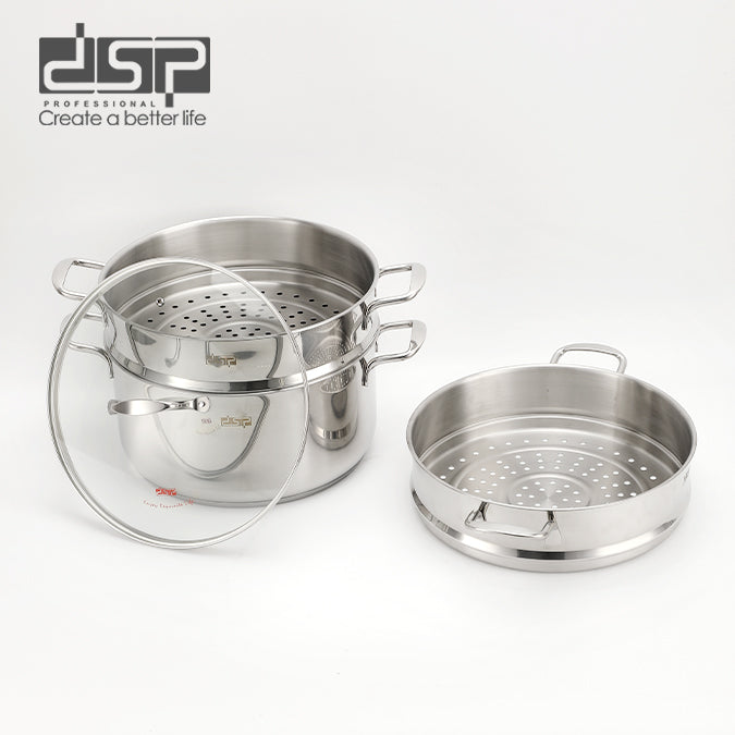 طقم طهي بالبخار ستانلس ستيل DSP CS008-32 – صورة 2