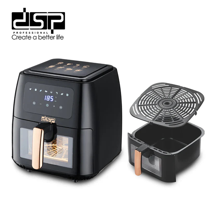 قلاية هوائية DSP KB2138 ديجيتال – 1700 وات بسعة 8.5 لتر بنافذة رؤية