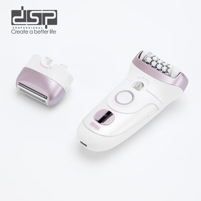 ماكينة إزالة الشعر للسيدات DSP 70575 – 2 في 1 قابلة للشحن مقاومة للماء IPX4
