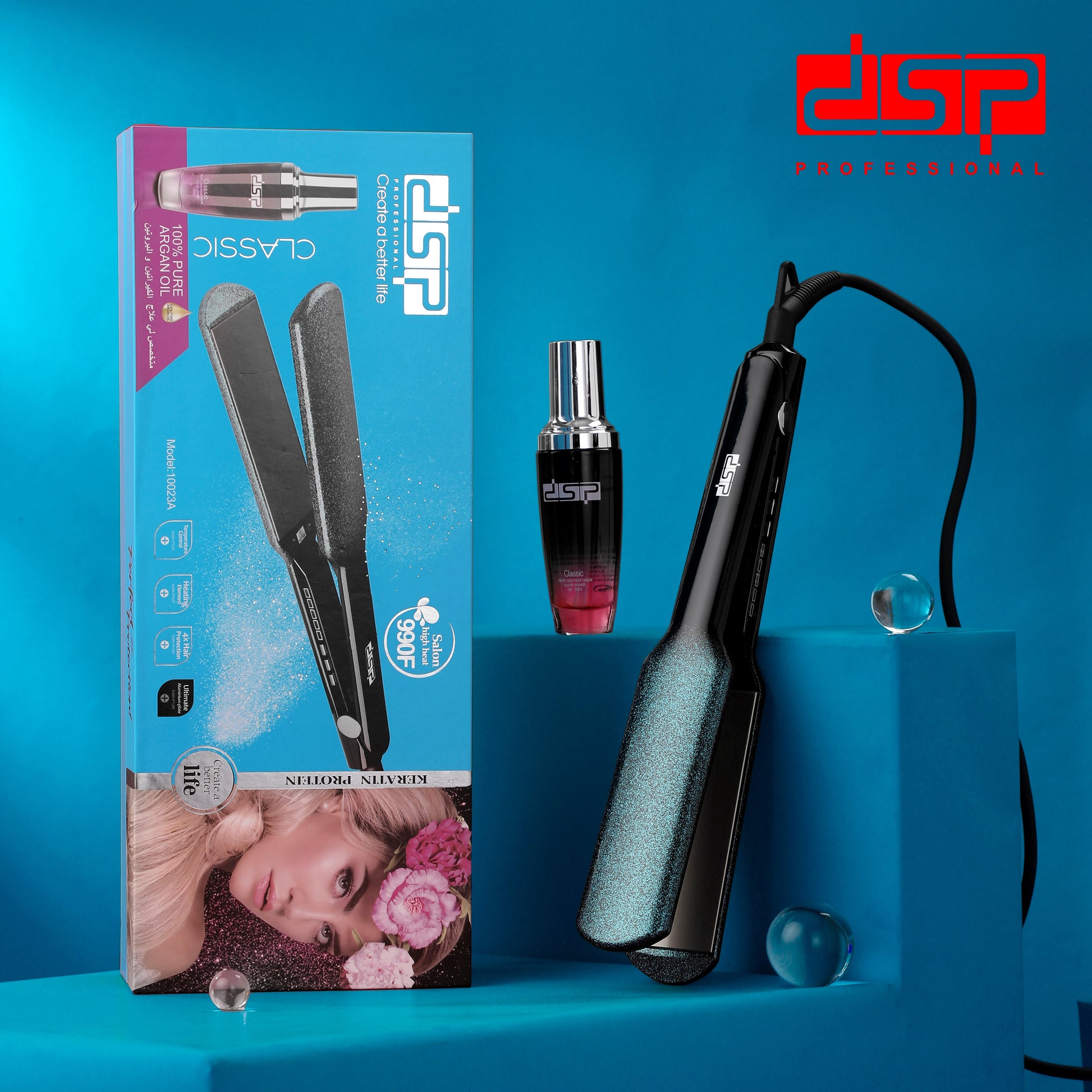 مكواة شعر زيت الأرجان الكلاسيكي – حرارة 990 فهرنهايت – DSP 10023 – صورة 8