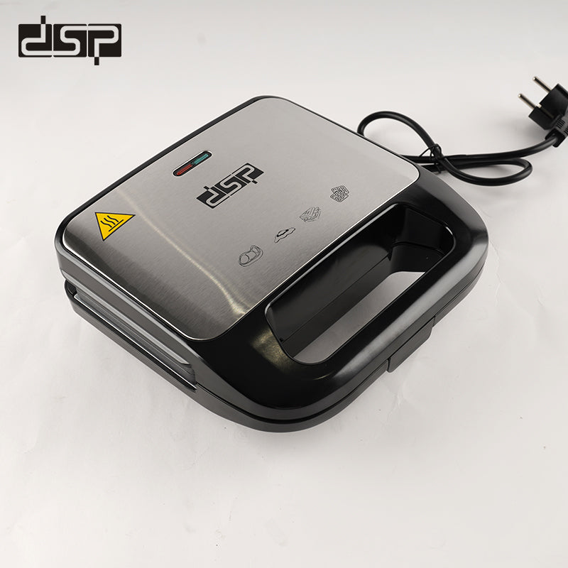 DSP KC1049 Sandwich Maker – 3 in 1 – 750 Watts – Changeable Plates