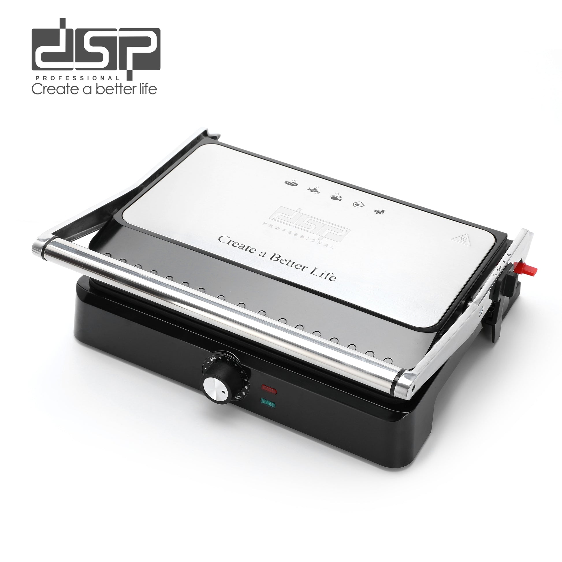 Electric Grill 180° Opening Non-Stick 34x24cm 2200W | KB1109 | DSP | Image 2