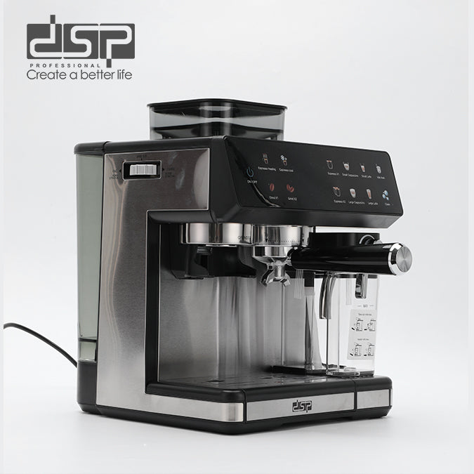 ماكينة إسبريسو أوتوماتيك 3×1 بطاحونة مدمجة – 20 بار – 1350 وات – DSP KA3146 – صورة 2