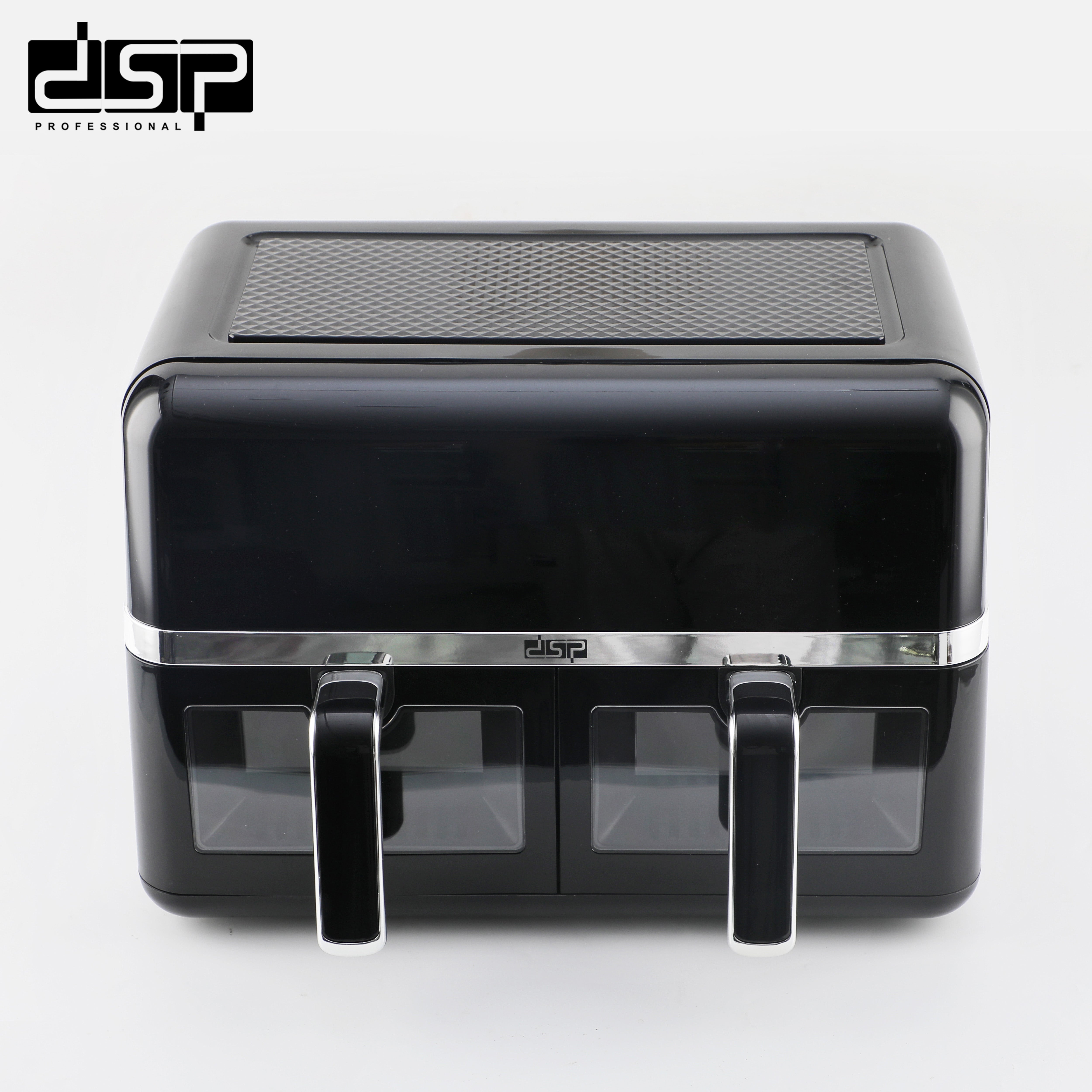 DSP KB2174 Double Air Fryer – 2800 Watts (1400+1400) with a capacity of 10 liters (5+5) with a colored LED screen and viewing window