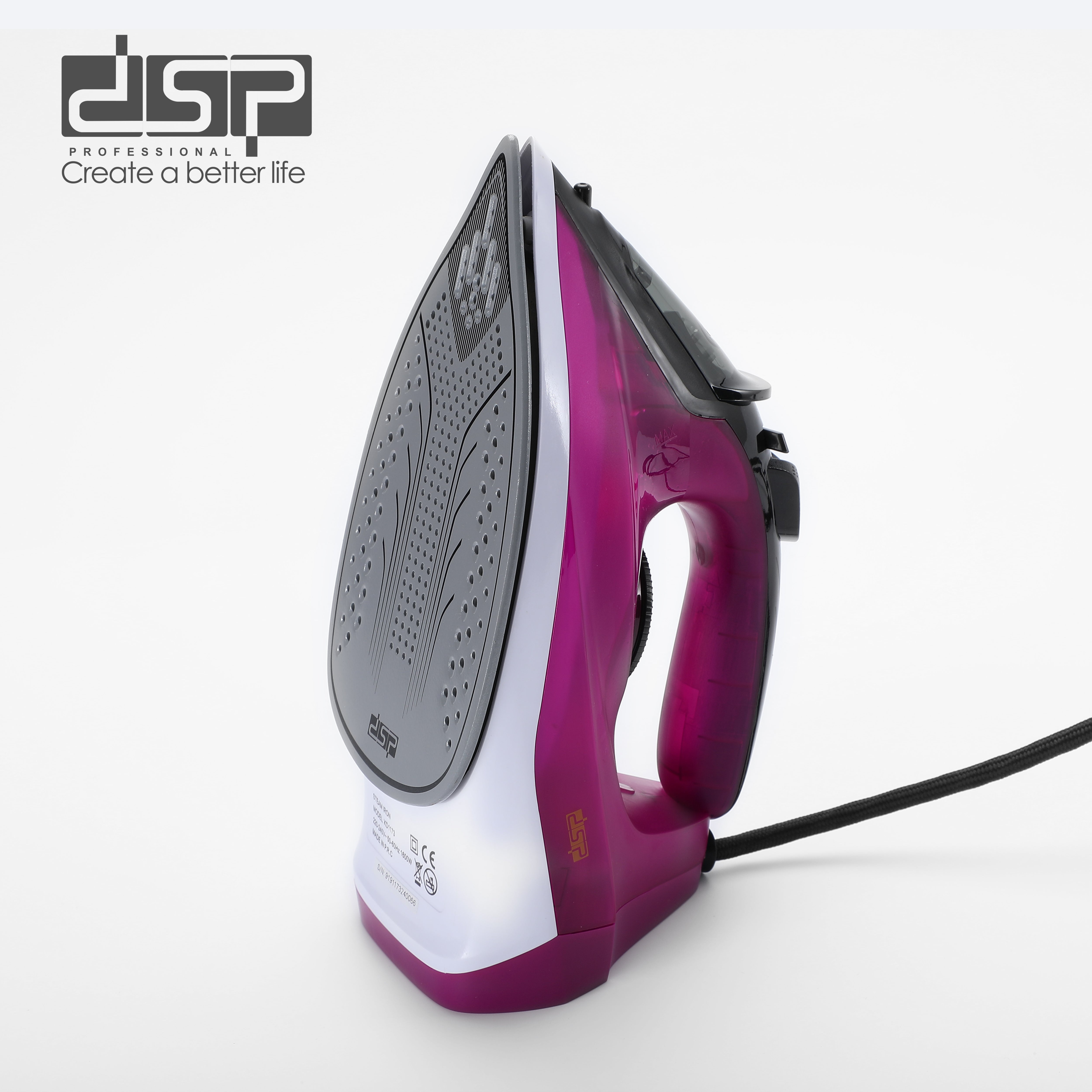 مكواة ملابس بخار DSP KD1173 – 1600 وات –