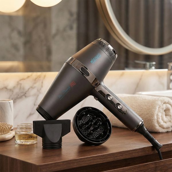 سيشوار باربر احترافي 2200 وات – 19200 RPM – هواء بارد وفلتر قابل للفك – DSP 37204