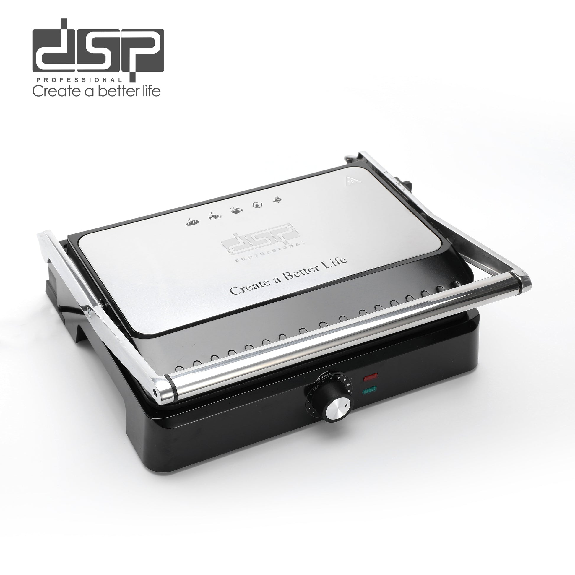 Electric Grill 180° Opening Non-Stick 34x24cm 2200W | KB1109 | DSP | Image 3