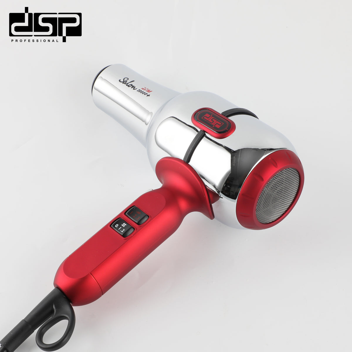 سيشوار شعر احترافي 2000 وات – 22000 RPM – هيكل ستانلس ستيل – موتور AC – DSP 37082 – صورة 3