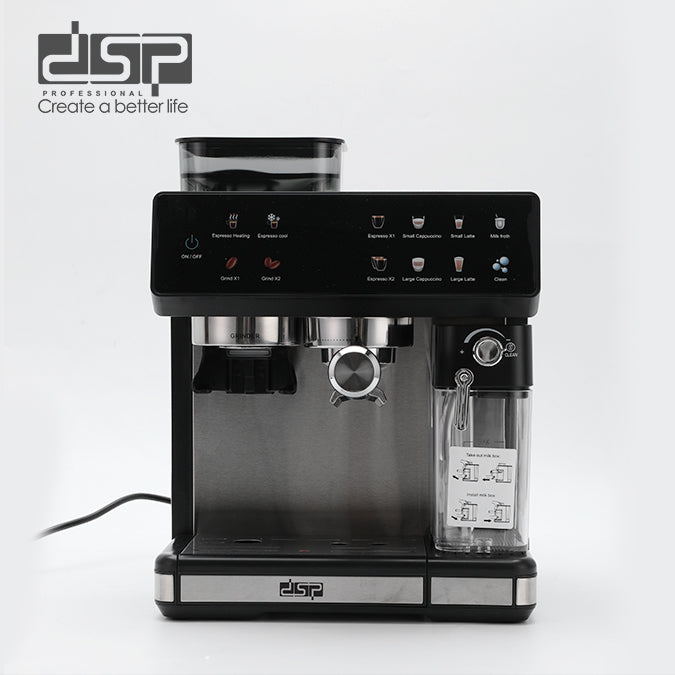 ماكينة إسبريسو أوتوماتيك 3×1 بطاحونة مدمجة – 20 بار – 1350 وات – DSP KA3146 – صورة 3