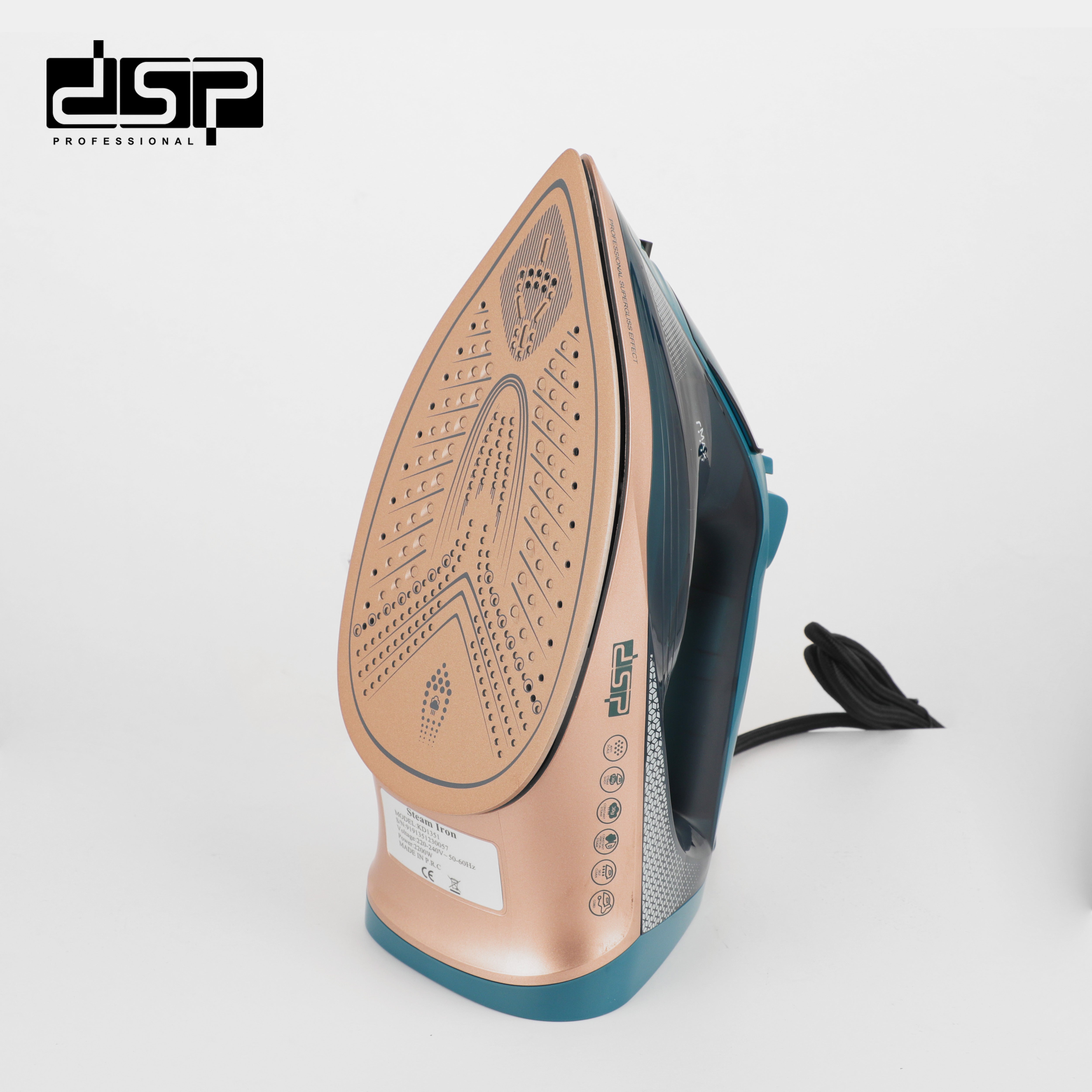 Steam Clothes Iron DSP KD1351 – 2200 Watts – Light Indicator and Large Capacity