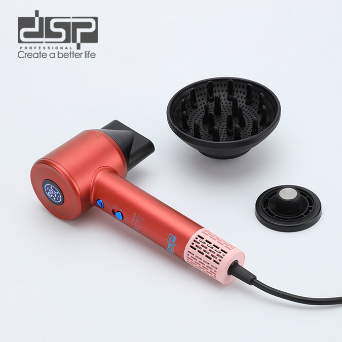 سيشوار شعر BLDC عالي السرعة 1600 وات – 110000 RPM – 4 حرارة وشاشة LED – DSP 30969 – صورة 5